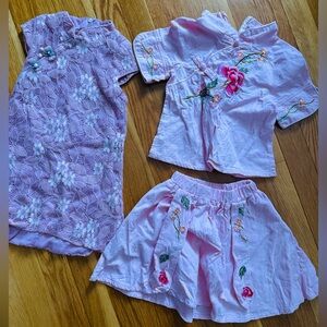 Toddler girl 2T Asian pink dresses